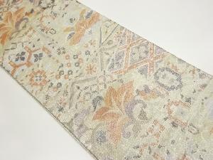 新佐賀錦抽象色紙に花々模様織出し袋帯